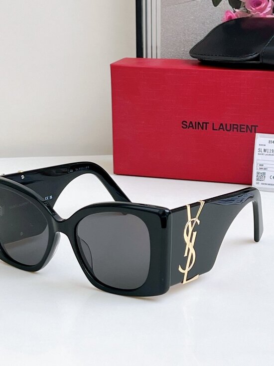 New Saint Laurent SL M119 BLAZE-001 Black Cat Eye Women\'s Sunglasses Fashion